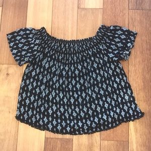 Black and White patterned blouse size Small.